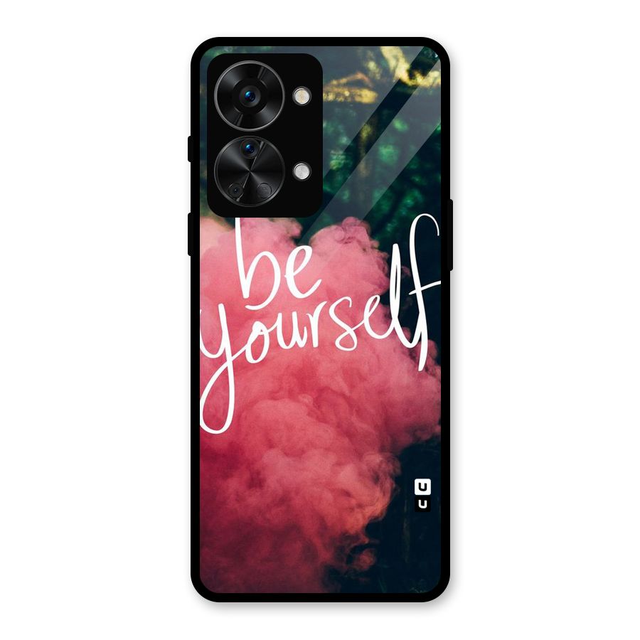 Be Yourself Greens Glass Back Case for OnePlus Nord 2T