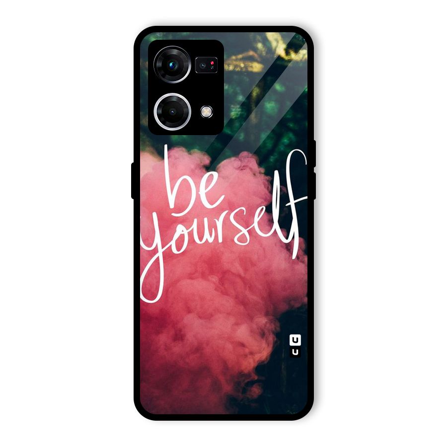 Be Yourself Greens Glass Back Case for Oppo F21 Pro 5G