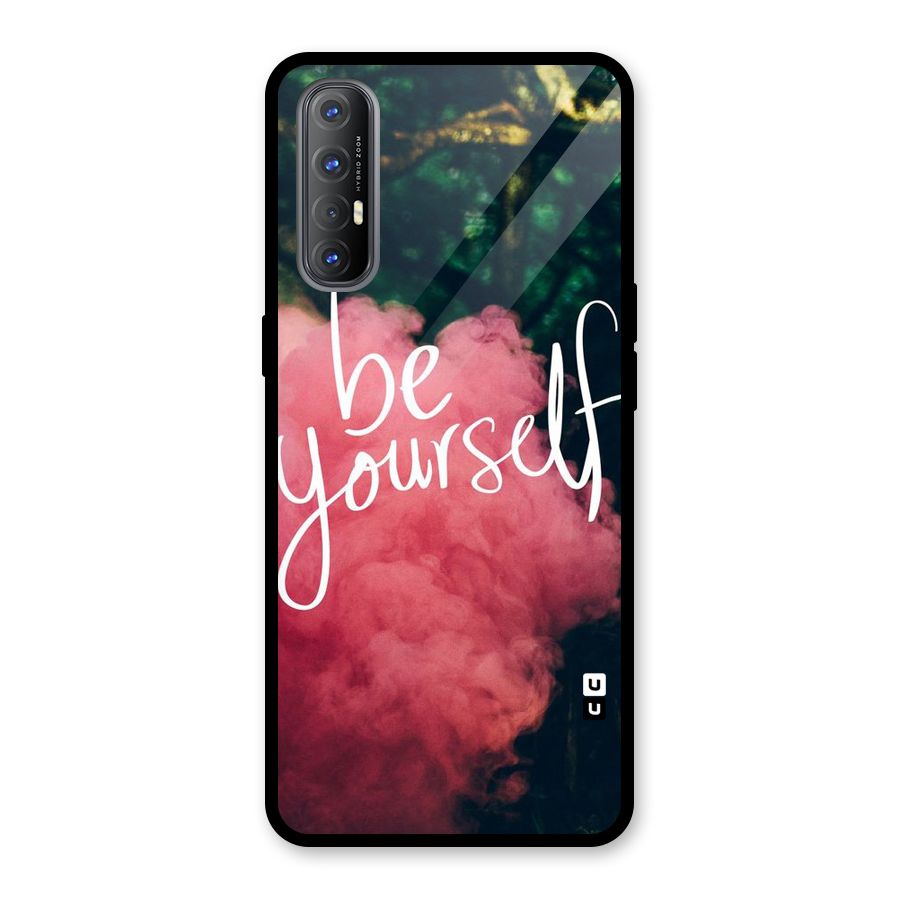 Be Yourself Greens Glass Back Case for Oppo Reno3 Pro