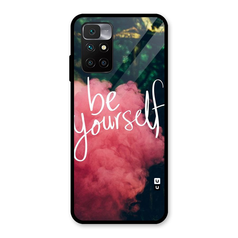 Be Yourself Greens Glass Back Case for Redmi 10 Prime