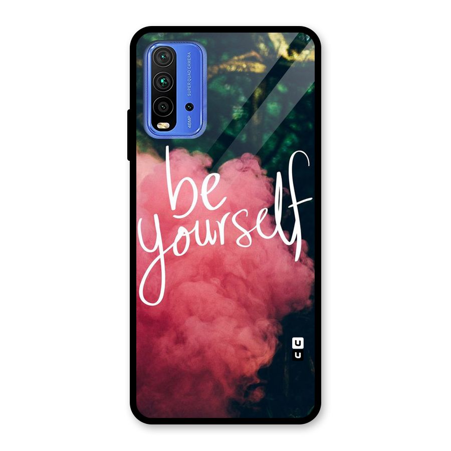 Be Yourself Greens Glass Back Case for Redmi 9 Power