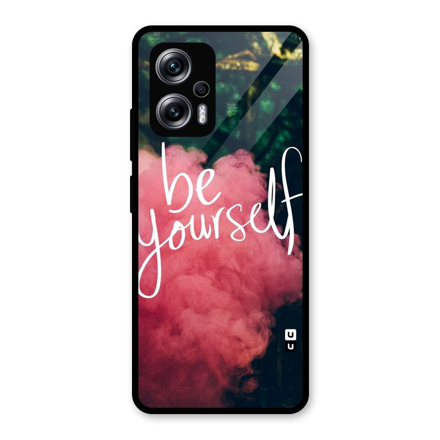 Be Yourself Greens Glass Back Case for Redmi K50i