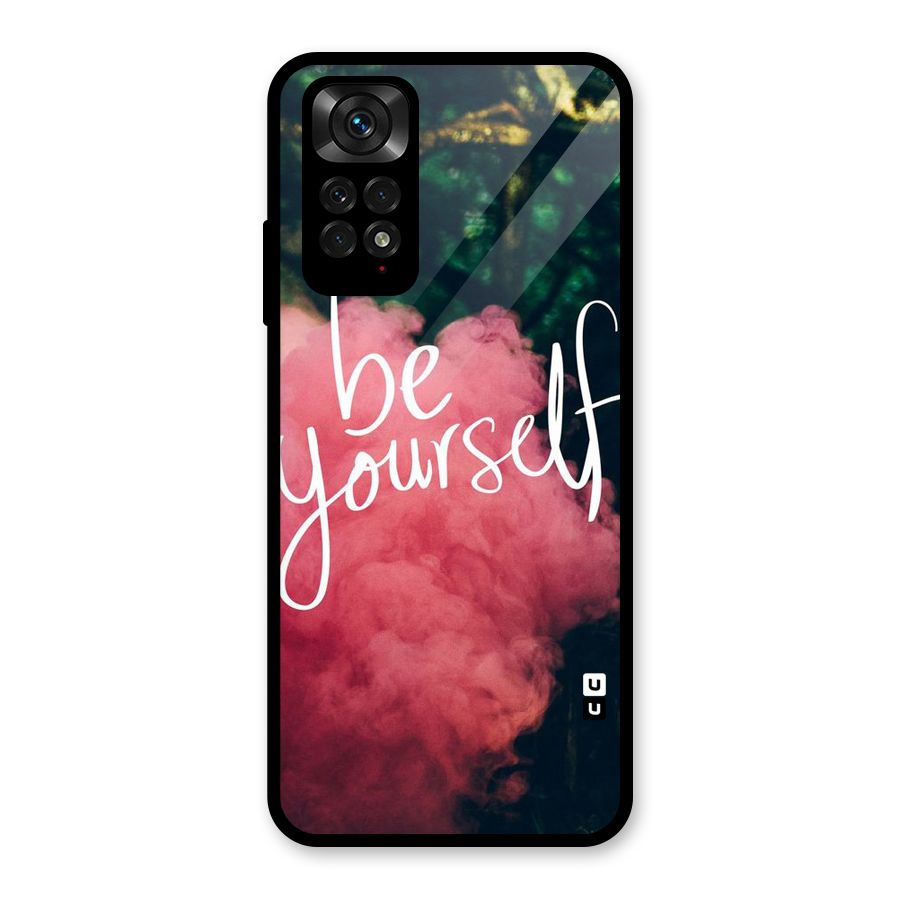 Be Yourself Greens Glass Back Case for Redmi Note 11