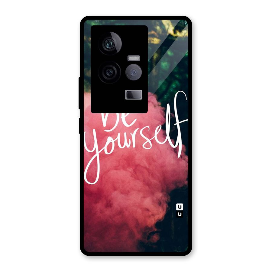 Be Yourself Greens Glass Back Case for Vivo iQOO 11 5G
