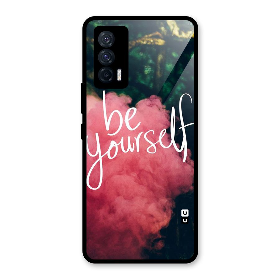 Be Yourself Greens Glass Back Case for Vivo iQOO 7 5G