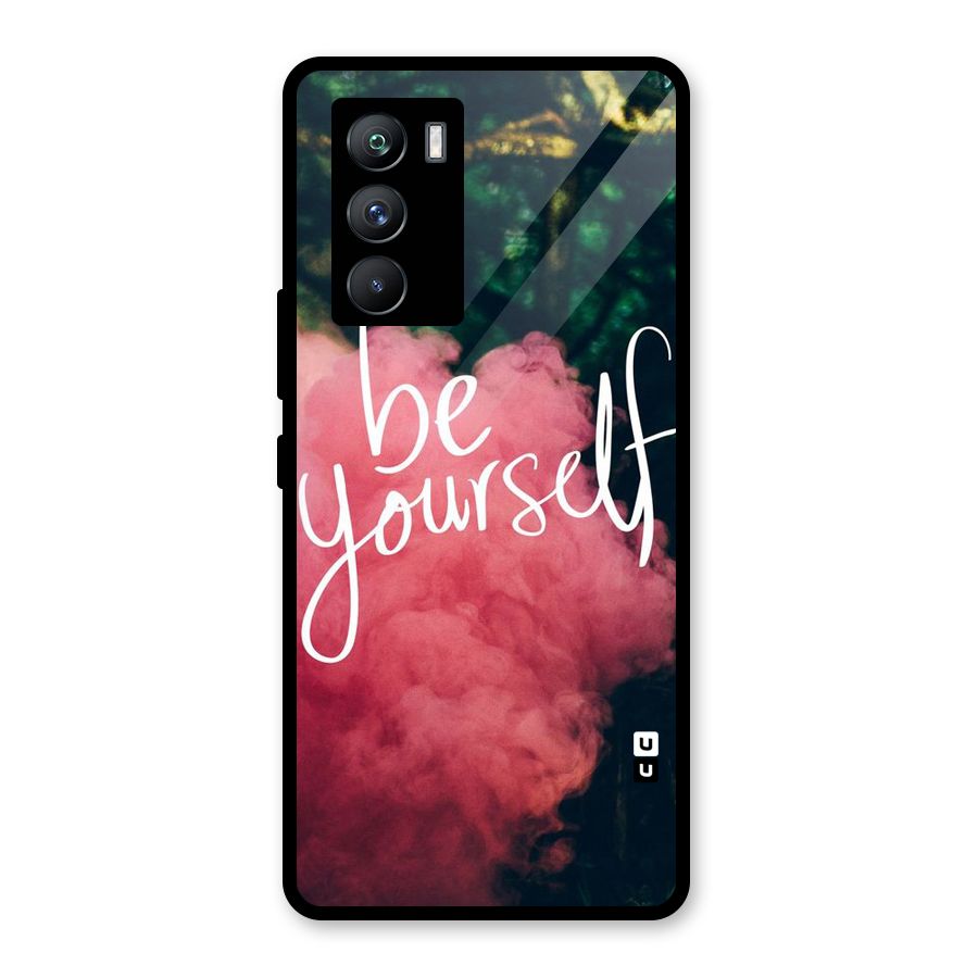 Be Yourself Greens Glass Back Case for Vivo iQOO 9 SE