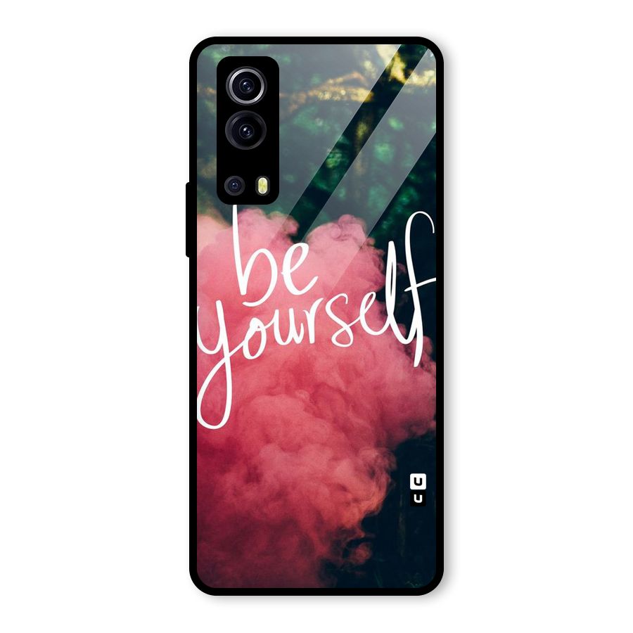 Be Yourself Greens Glass Back Case for Vivo iQOO Z3