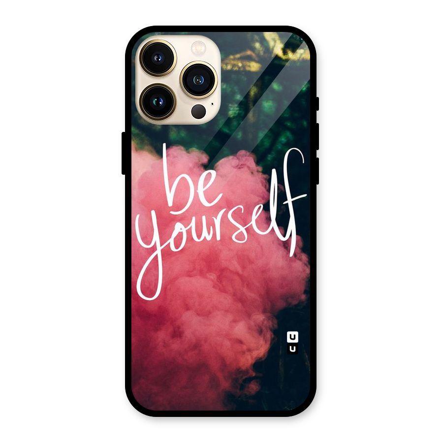 Be Yourself Greens Glass Back Case for iPhone 13 Pro Max