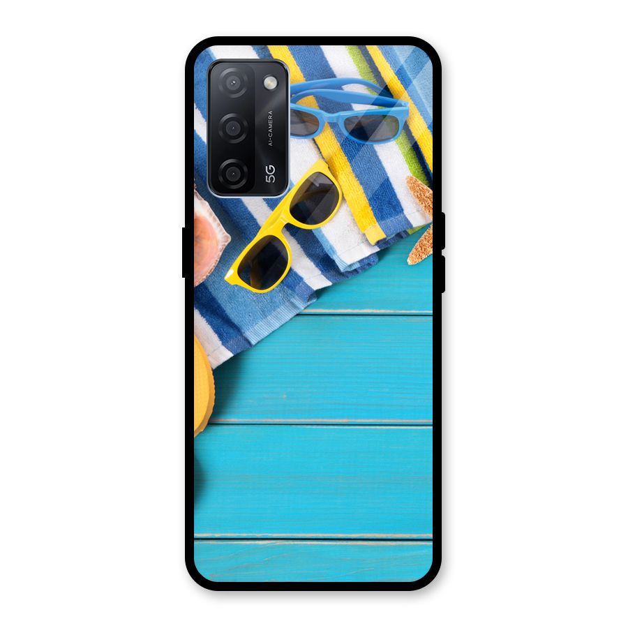 Beach Ready Glass Back Case for Oppo A53s 5G