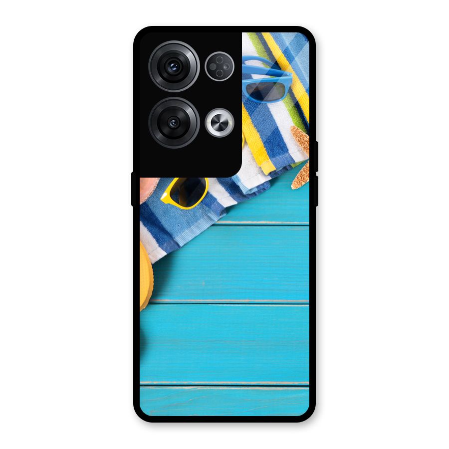 Beach Ready Glass Back Case for Oppo Reno8 Pro 5G