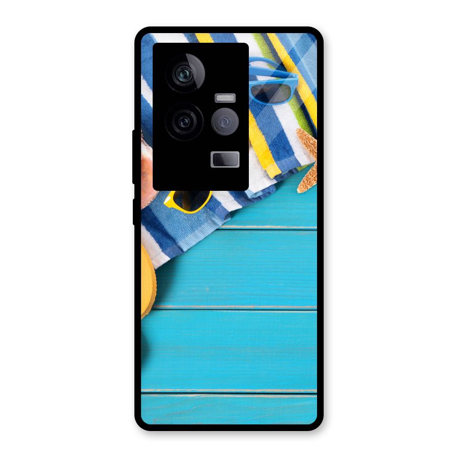 Beach Ready Glass Back Case for Vivo iQOO 11 5G