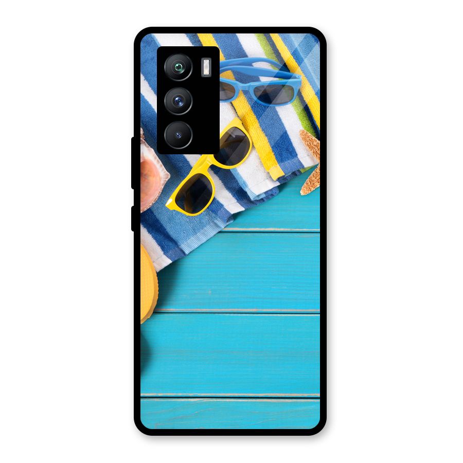 Beach Ready Glass Back Case for Vivo iQOO 9 SE