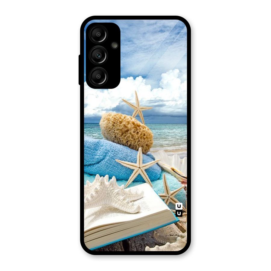 Beach Sky Glass Back Case for Galaxy A14 5G