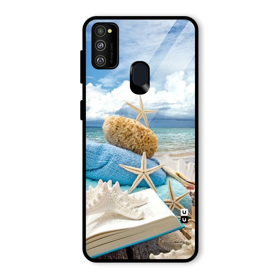 Beach Sky Glass Back Case for Galaxy M30s