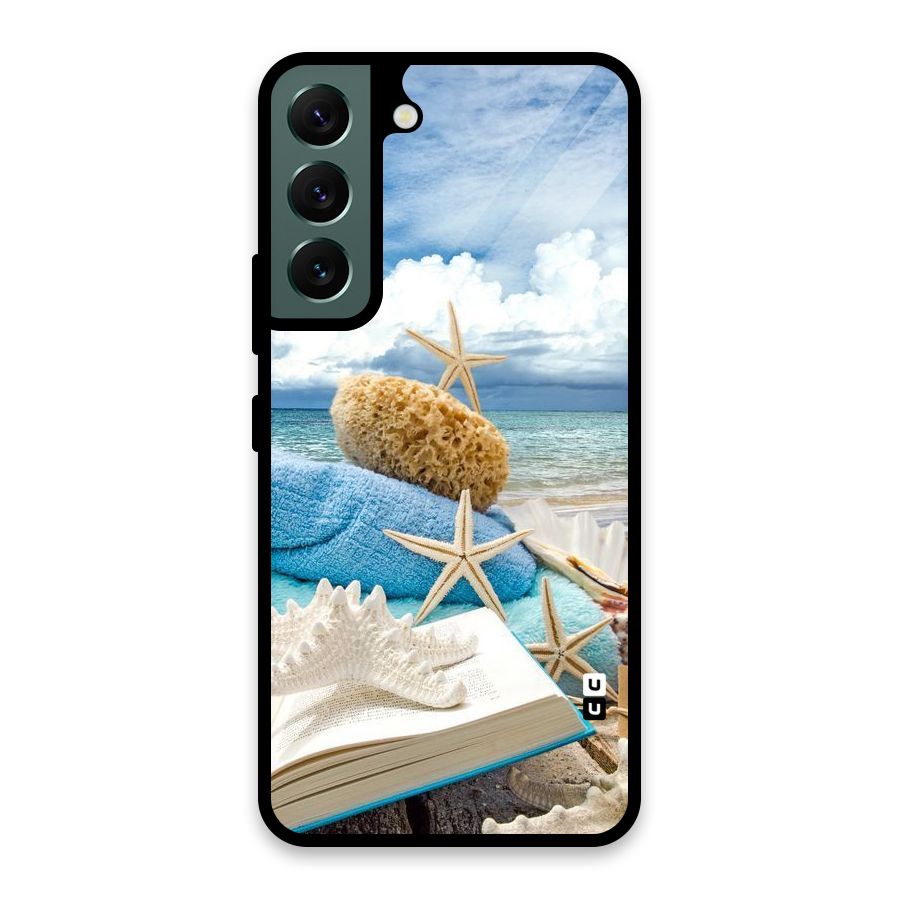 Beach Sky Glass Back Case for Galaxy S22 5G