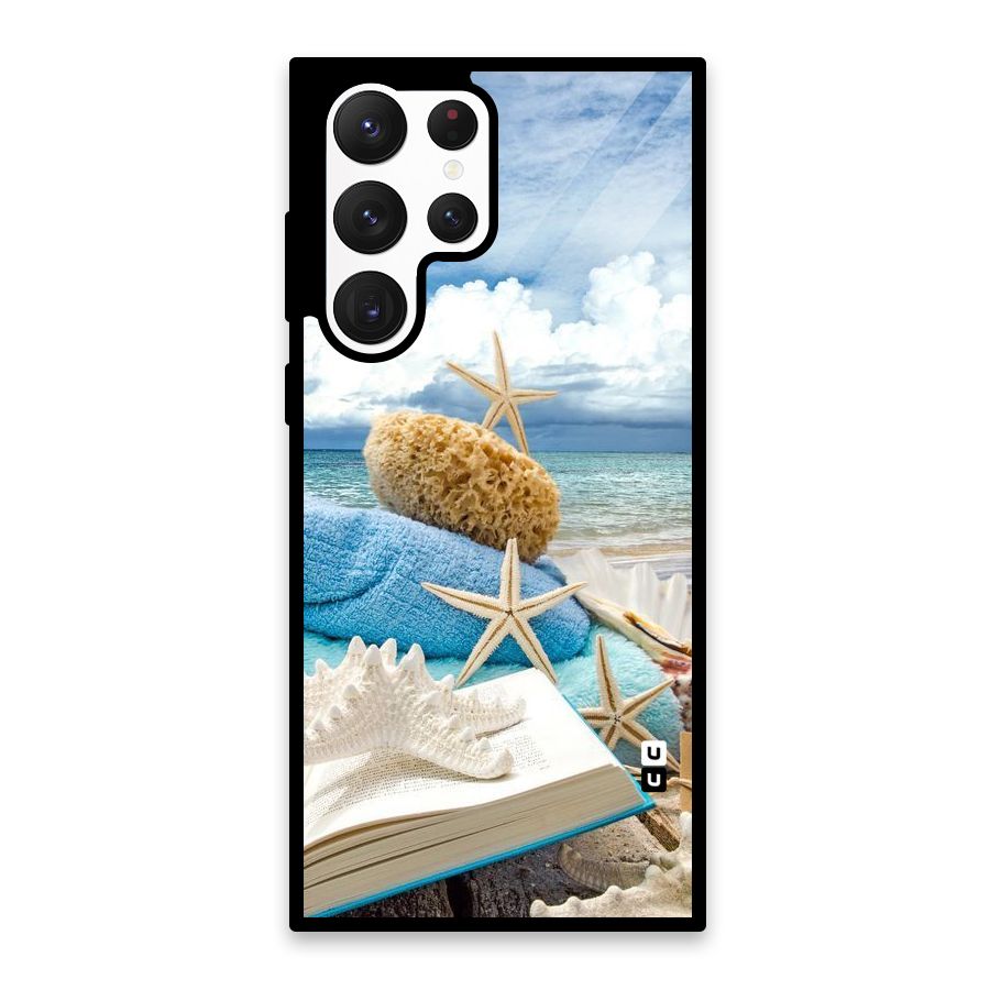 Beach Sky Glass Back Case for Galaxy S22 Ultra 5G
