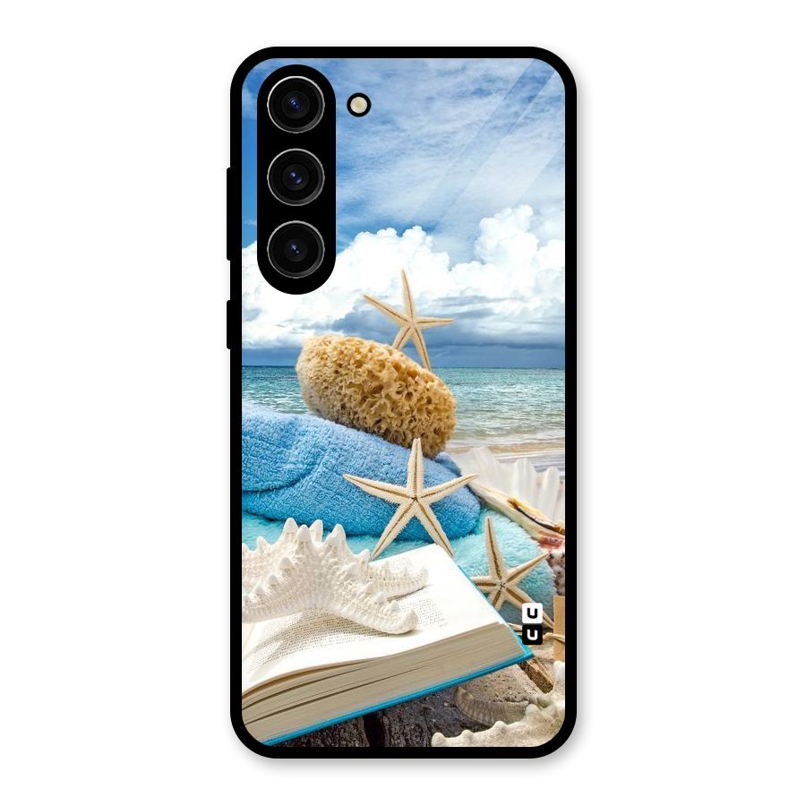 Beach Sky Glass Back Case for Galaxy S23 Plus