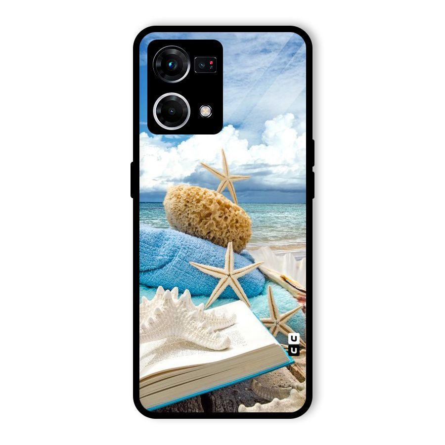 Beach Sky Glass Back Case for Oppo F21 Pro 5G