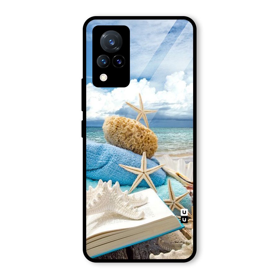 Beach Sky Glass Back Case for Vivo V21 5G