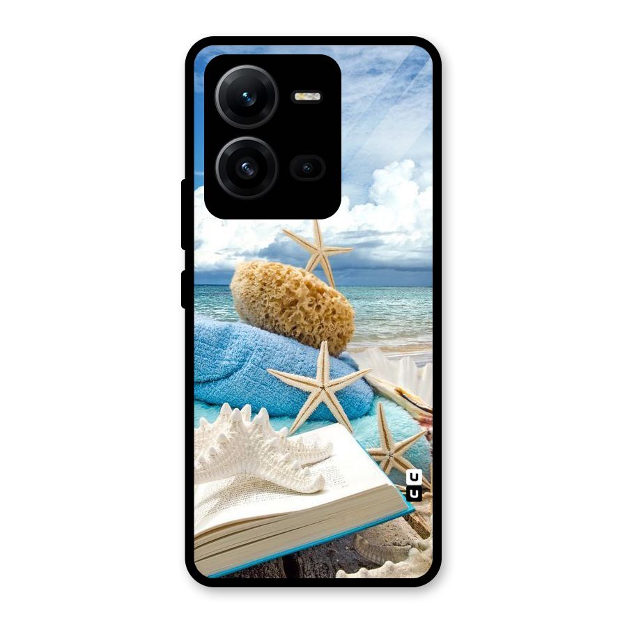 Beach Sky Glass Back Case for Vivo V25
