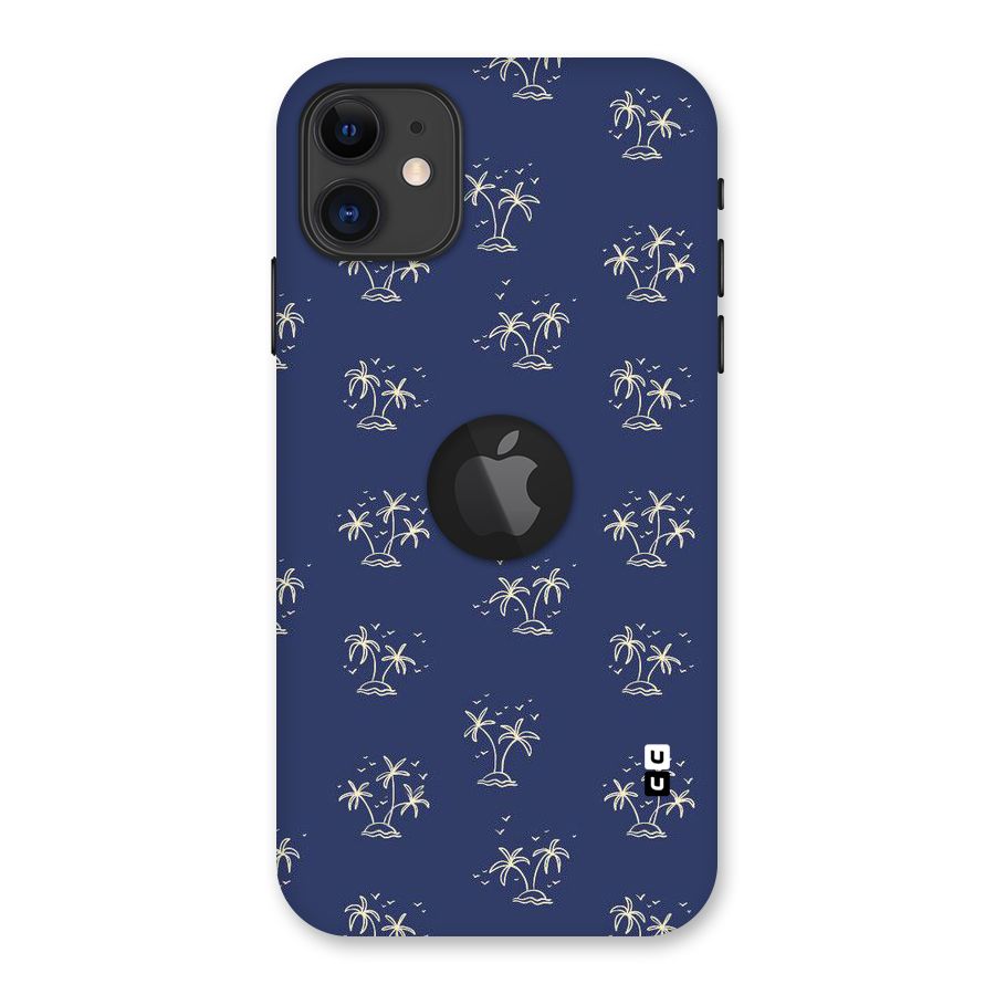 Beach Trees Back Case for iPhone 11 Logo Cut