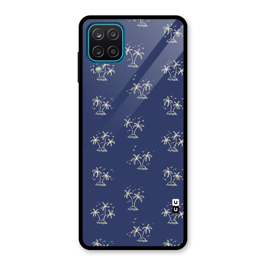 Beach Trees Glass Back Case for Galaxy A12
