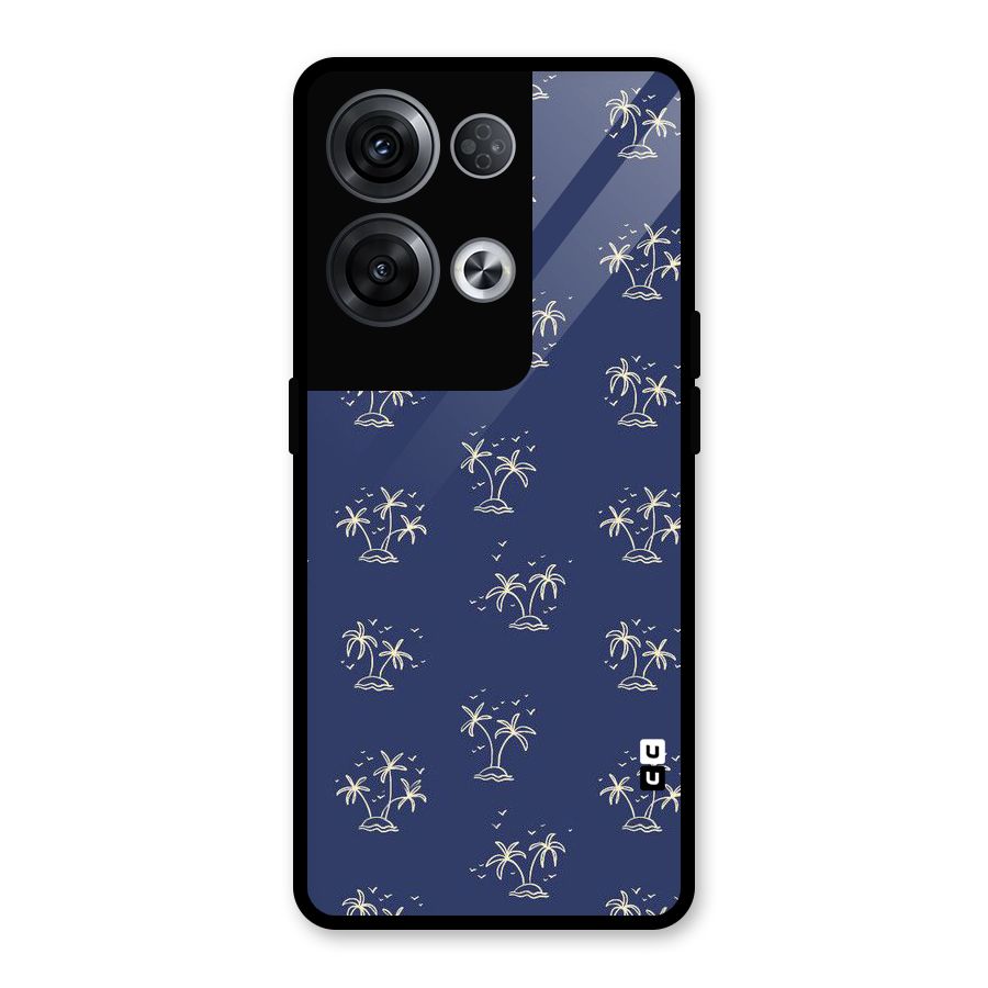 Beach Trees Glass Back Case for Oppo Reno8 Pro 5G