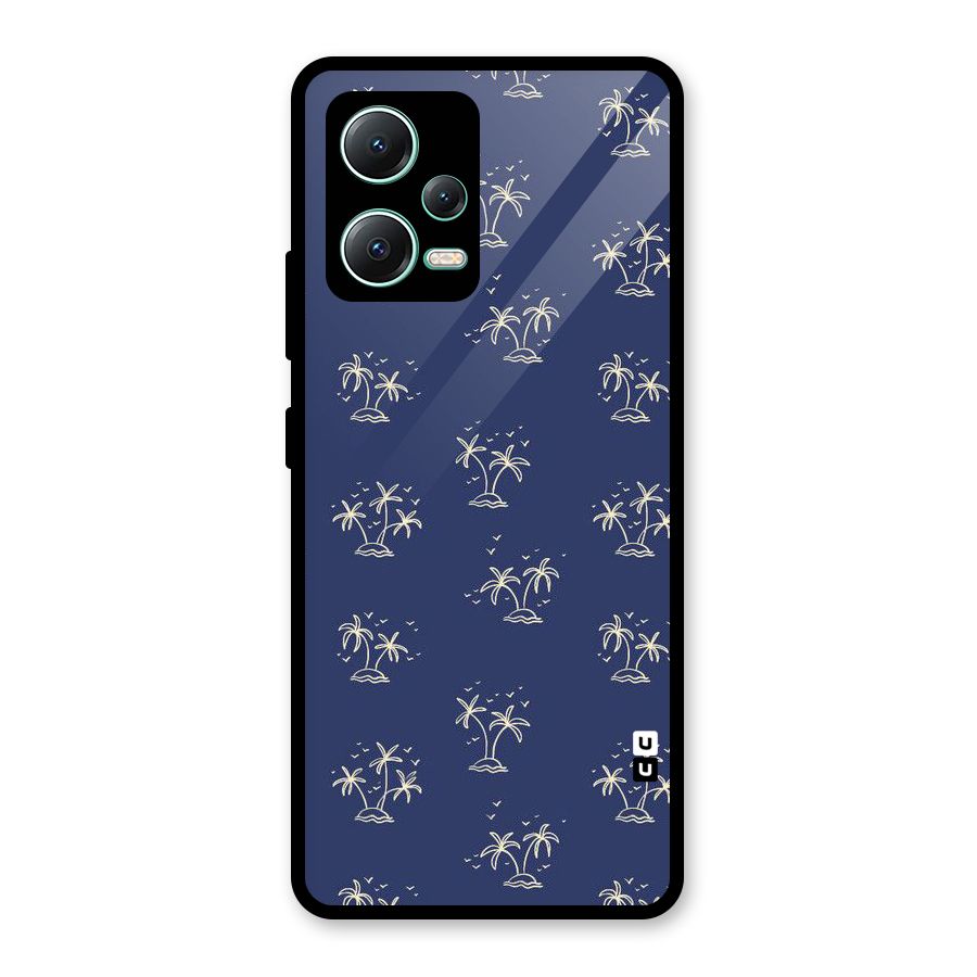 Beach Trees Glass Back Case for Redmi Note 12 5G
