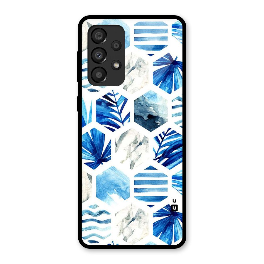 Beach Vibes Pentagon Design Glass Back Case for Galaxy A33 5G