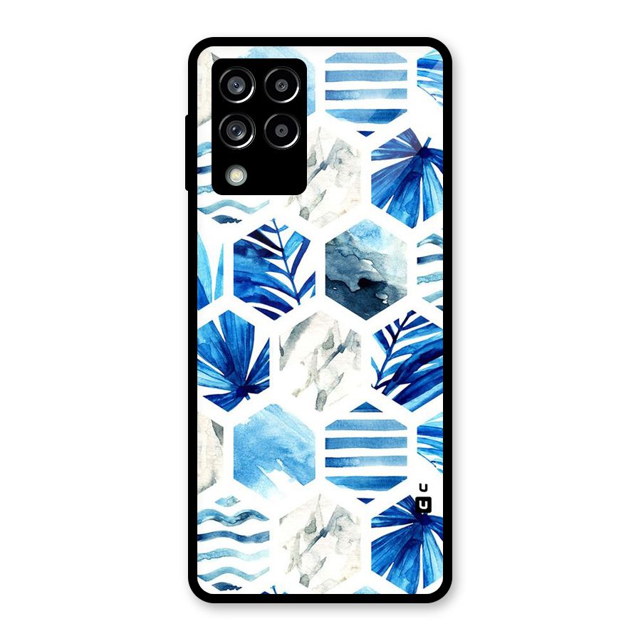 Beach Vibes Pentagon Design Glass Back Case for Galaxy M53 5G