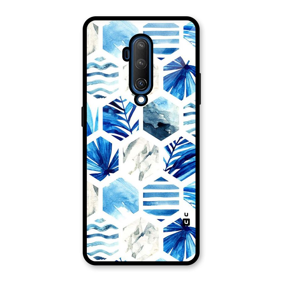Beach Vibes Pentagon Design Glass Back Case for OnePlus 7T Pro
