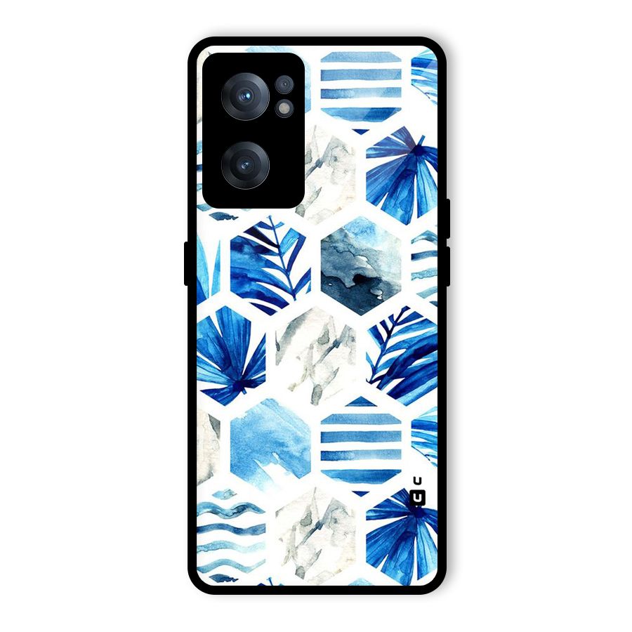 Beach Vibes Pentagon Design Glass Back Case for OnePlus Nord CE 2 5G