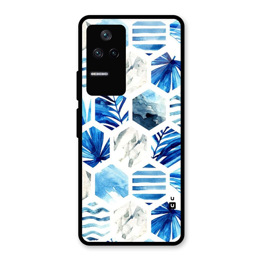 Beach Vibes Pentagon Design Glass Back Case for Poco F4 5G