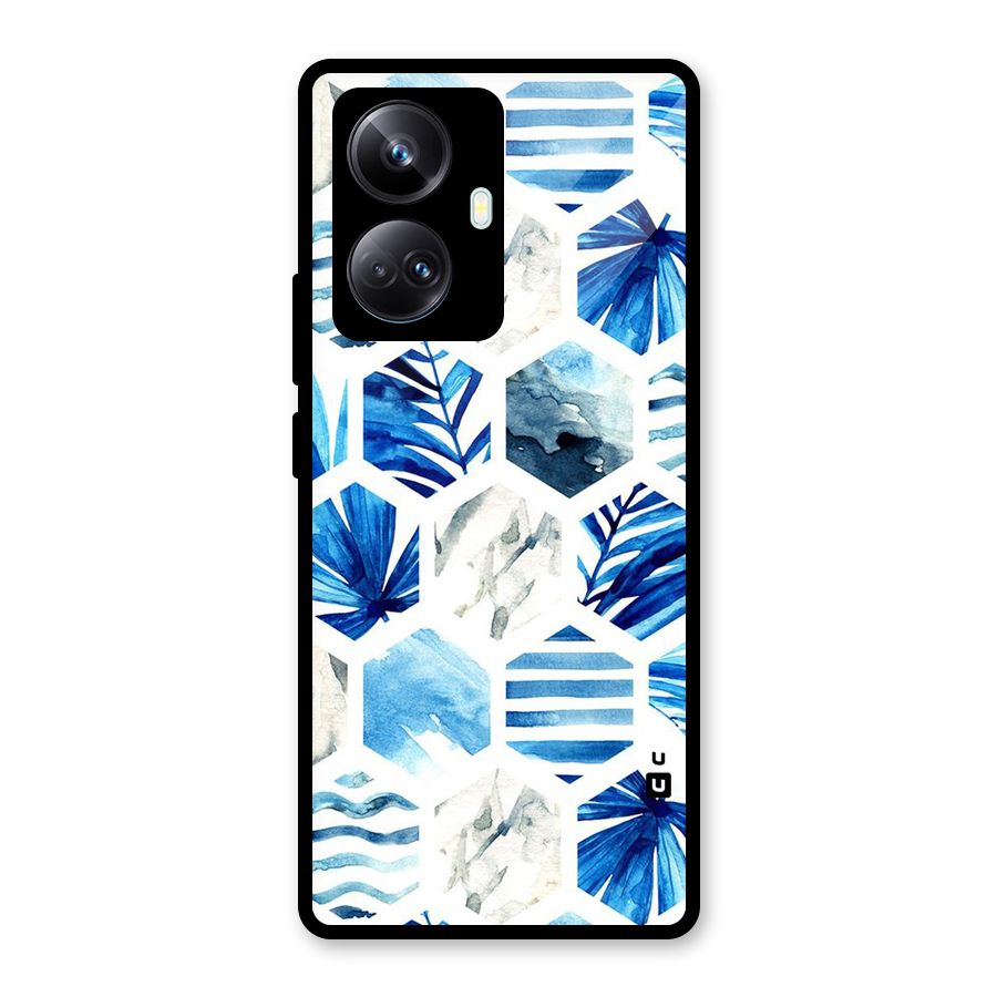 Beach Vibes Pentagon Design Glass Back Case for Realme 10 Pro Plus
