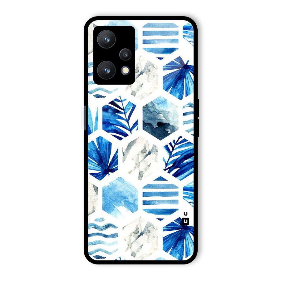 Beach Vibes Pentagon Design Glass Back Case for Realme 9 Pro 5G
