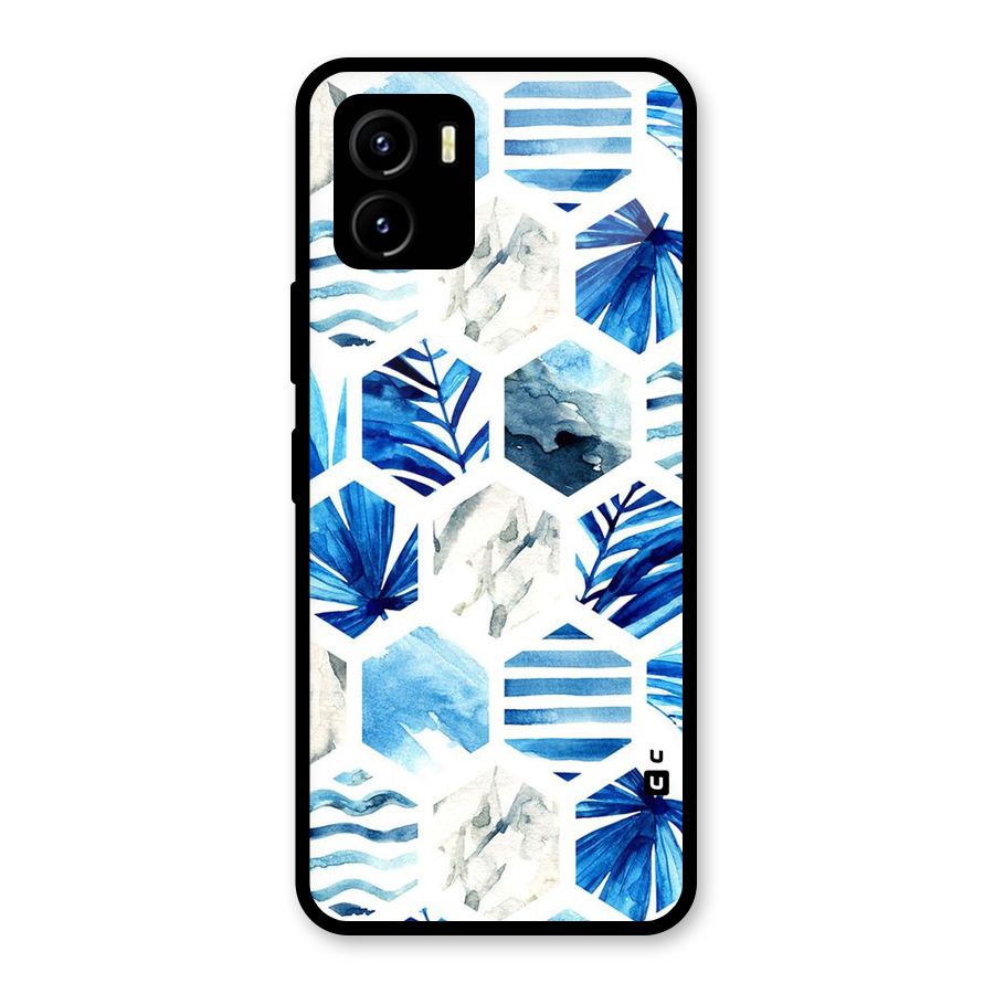 Beach Vibes Pentagon Design Glass Back Case for Vivo Y15s