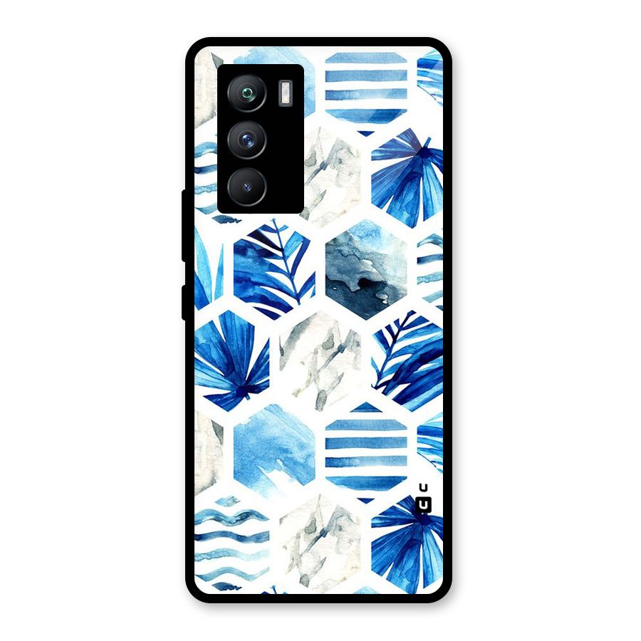 Beach Vibes Pentagon Design Glass Back Case for Vivo iQOO 9 SE