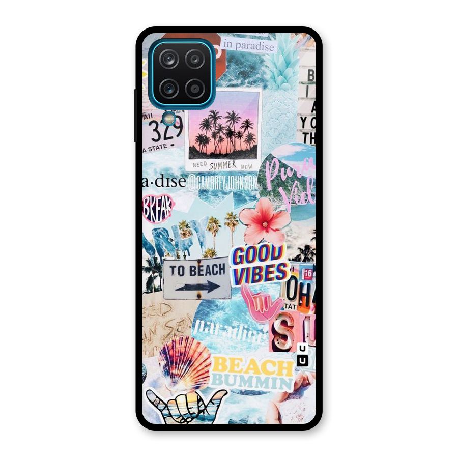 Beaching Life Glass Back Case for Galaxy A12
