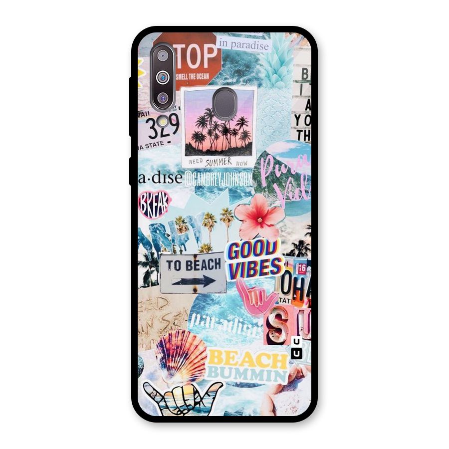 Beaching Life Glass Back Case for Galaxy M30
