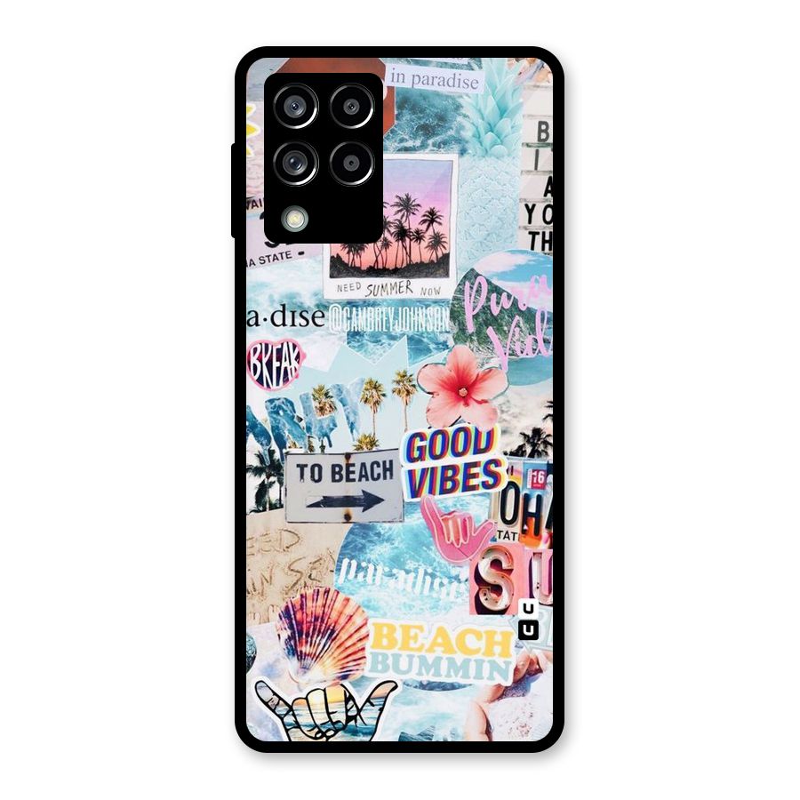 Beaching Life Glass Back Case for Galaxy M53 5G