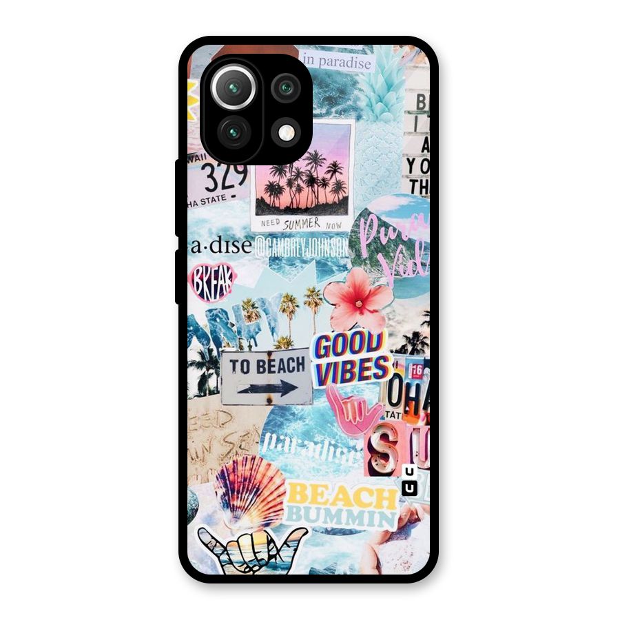 Beaching Life Glass Back Case for Mi 11 Lite NE 5G