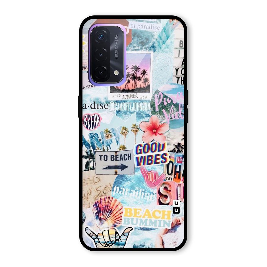 Beaching Life Glass Back Case for Oppo A74 5G