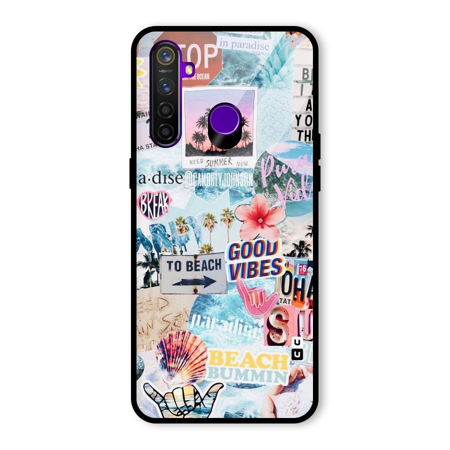 Beaching Life Glass Back Case for Realme 5 Pro