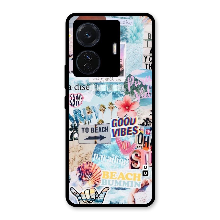 Beaching Life Glass Back Case for Vivo T1 Pro