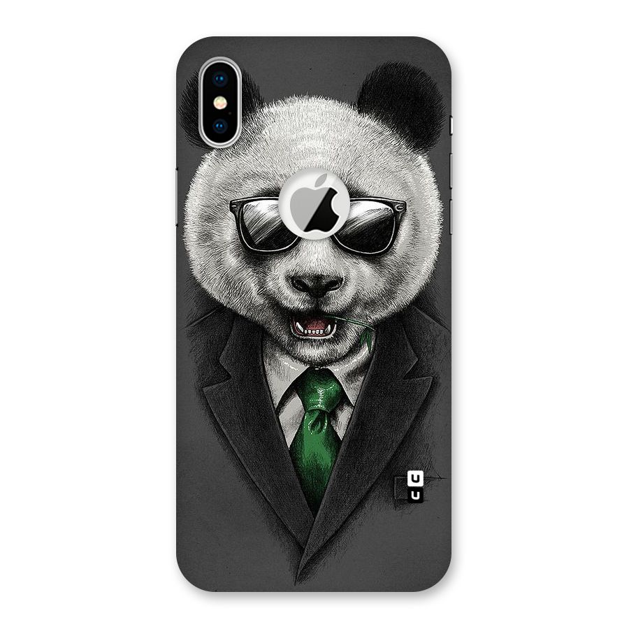 Bear Face Back Case for iPhone XS Logo Cut