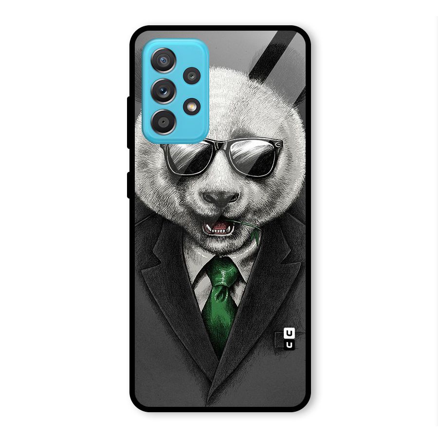 Bear Face Glass Back Case for Galaxy A52
