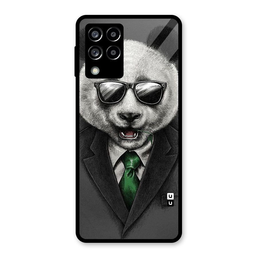 Bear Face Glass Back Case for Galaxy M53 5G