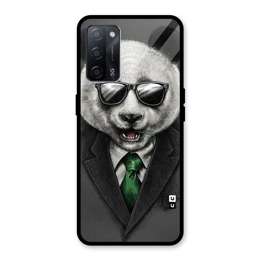 Bear Face Glass Back Case for Oppo A53s 5G