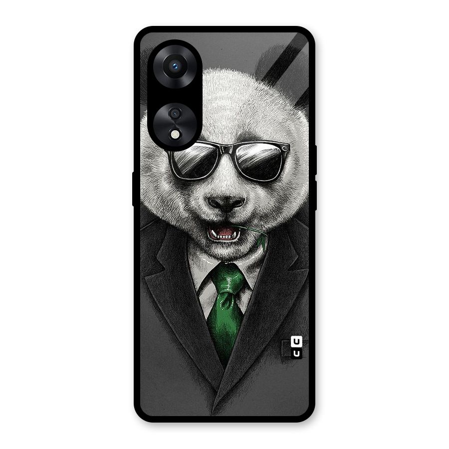 Bear Face Glass Back Case for Oppo A78