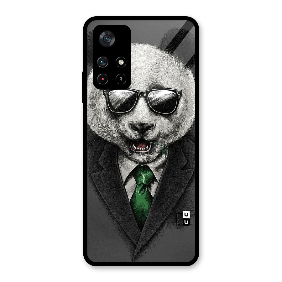 Bear Face Glass Back Case for Poco M4 Pro 5G